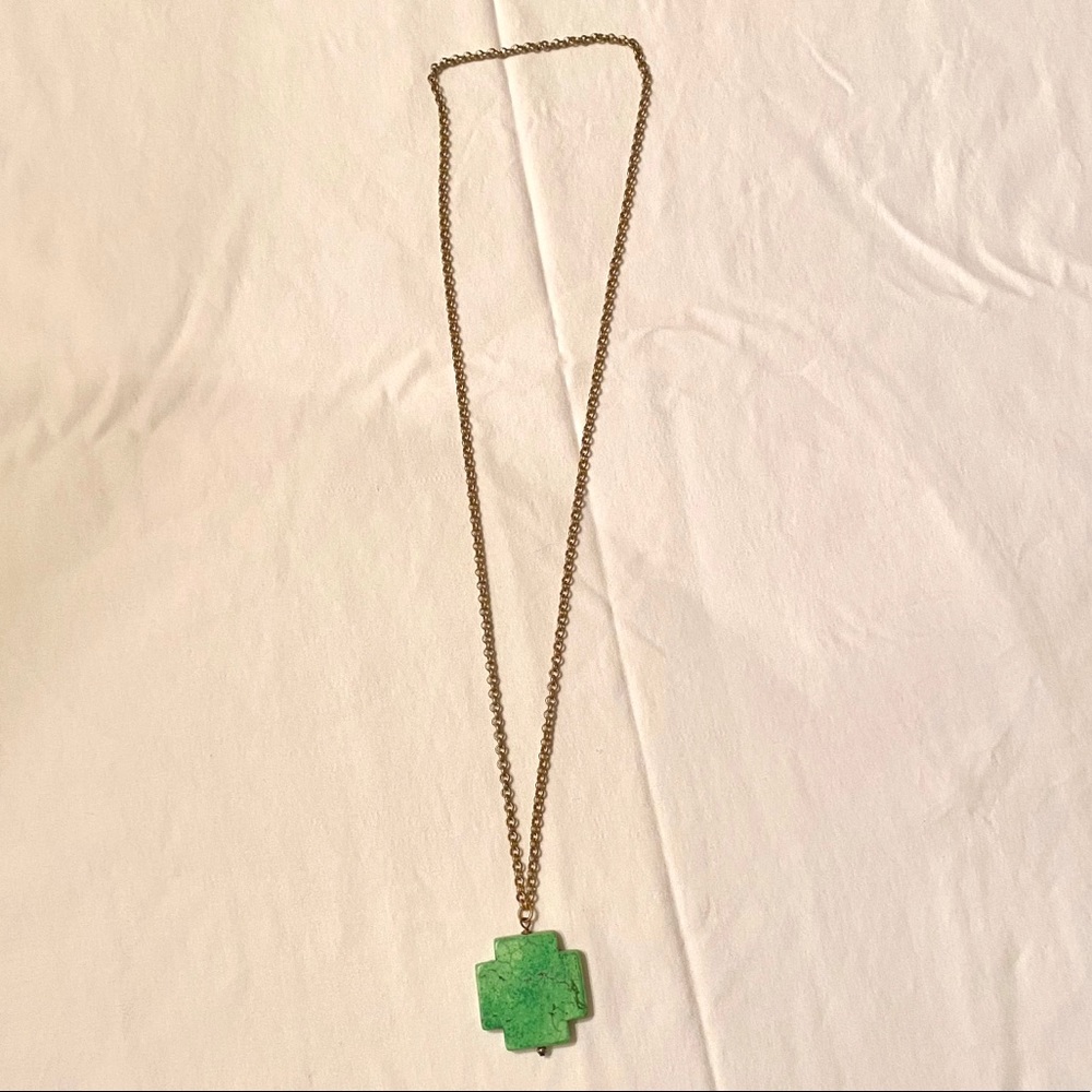 Green stone necklace